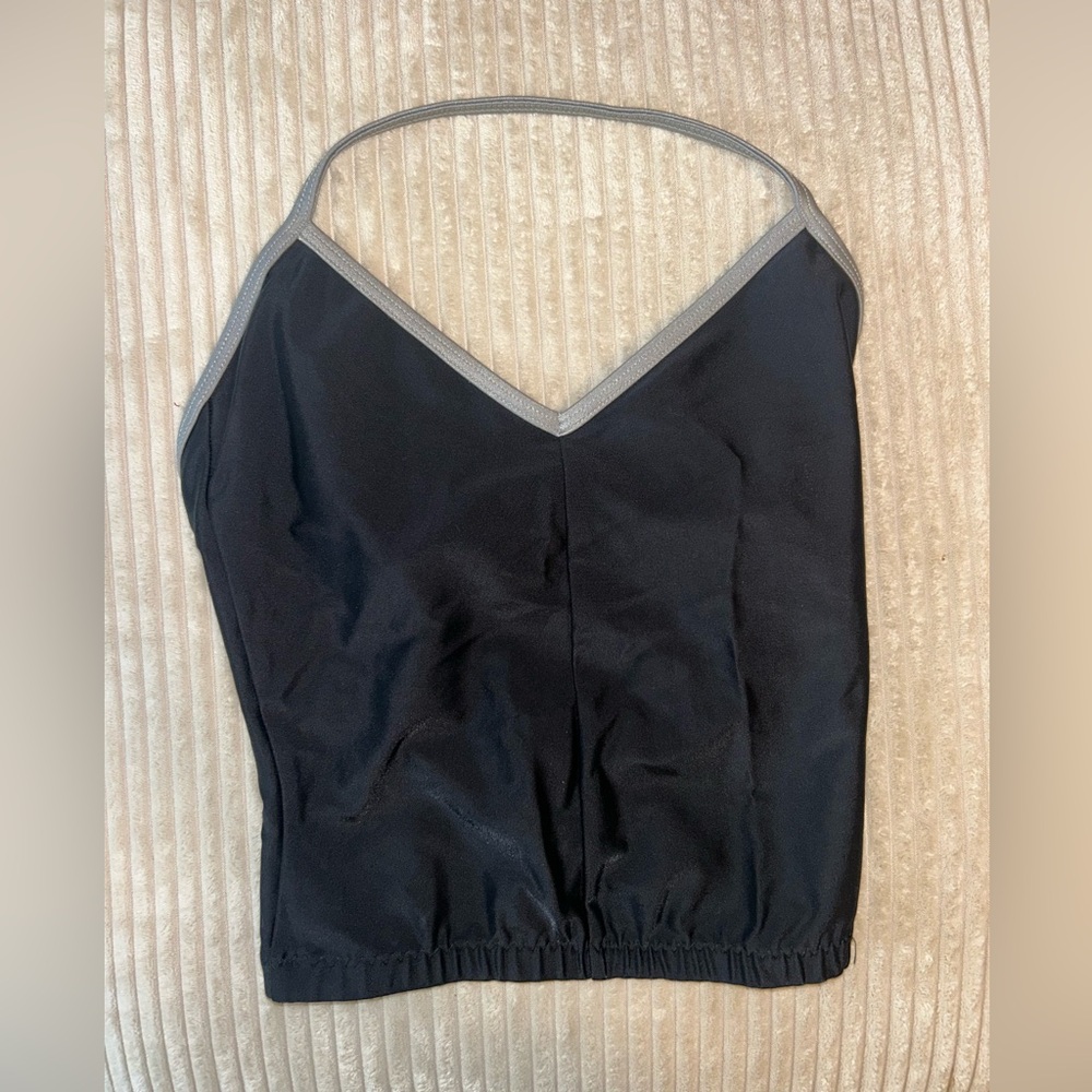 Black Athletic Halter Top